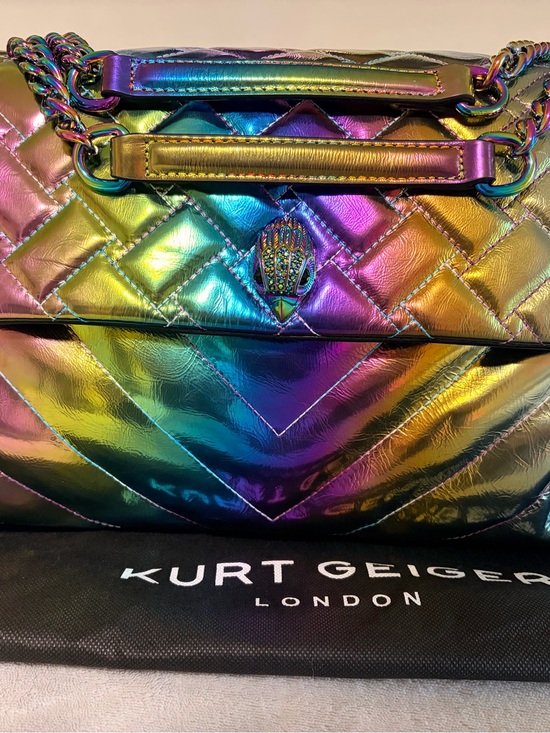 Kurt Geiger Handbags - NWT : Rare Kurt Geiger XL London Kensington Ombré Metallic Leather Shoulder Bag
